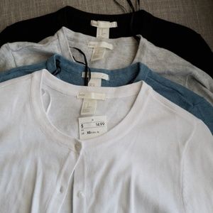 Set of 4 H&M basic cardigans